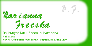 marianna frecska business card